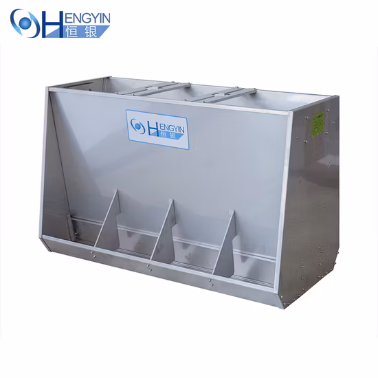 Pig Farm Equipment Unilateral or Bilaterial Stainless Steel Pig Feeder for Fattening or Nursery Pig