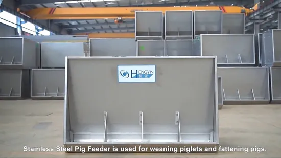 Pig Farm Equipment Unilateral or Bilaterial Stainless Steel Pig Feeder for Fattening or Nursery Pig